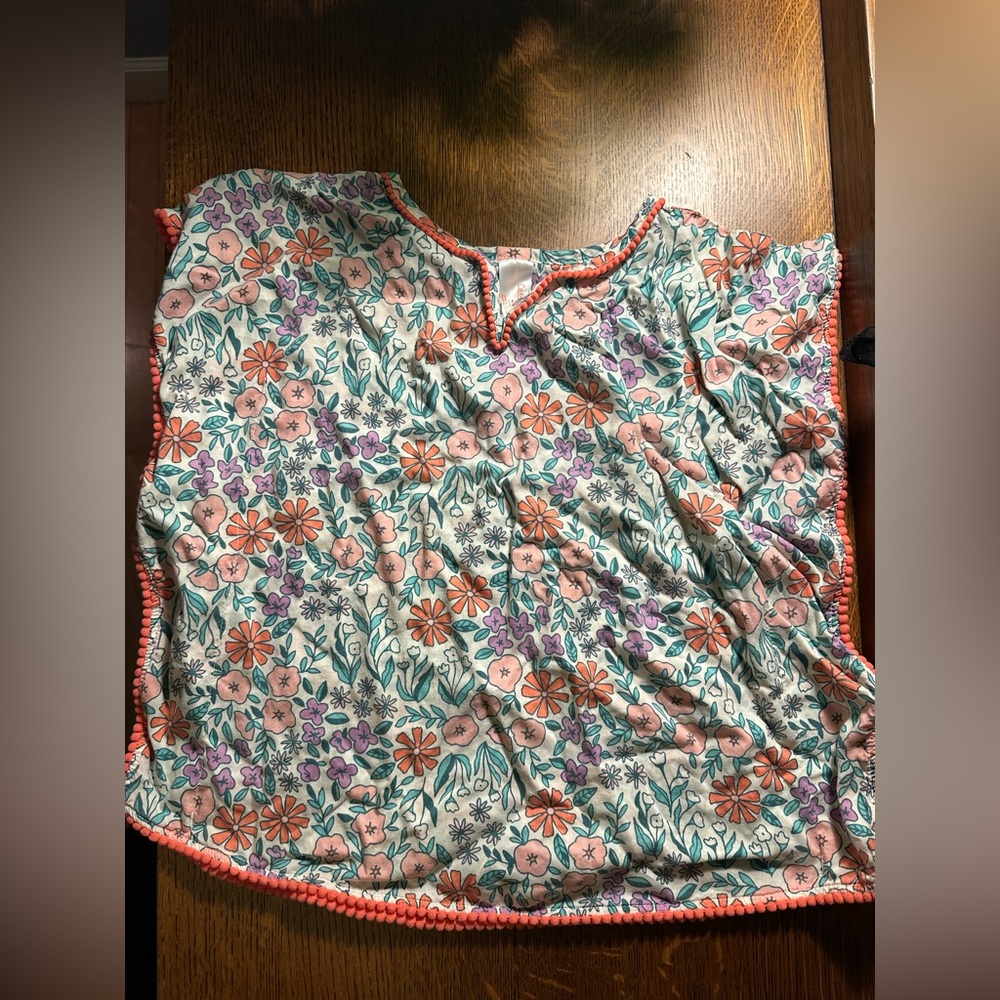Floral Print Girls Beach Cover Up Top~Size 4-5T~ Cat & Jack